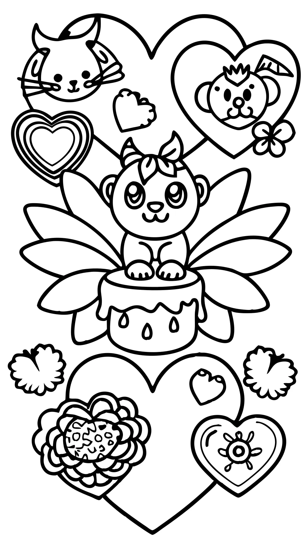 coloring pages for valentine’s day